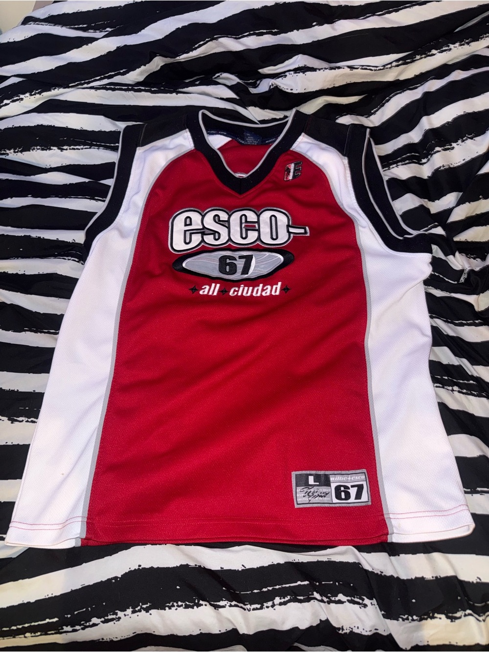 Wilson Red and White Kids Sleeveless Jersey